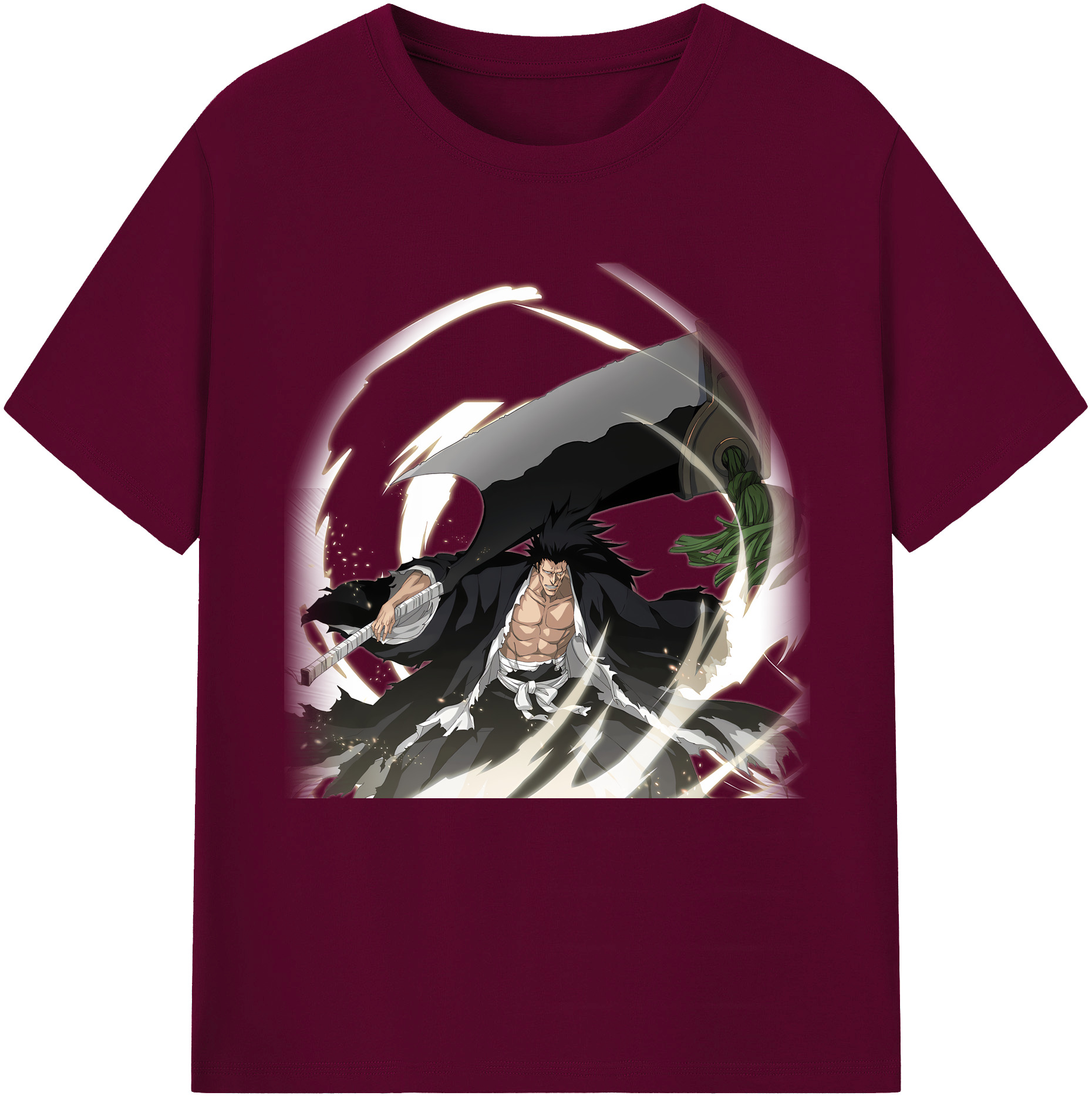 （画像用） ブリーチ ざらき けんぱち BLEACH Zaraki Kenpachi レディースカジュアルプリントTシャツ（綿100％）